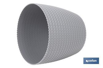 Maceteros decorativos con diseño trenzado | Resistentes a los UV | Material: polipropileno | Disponibles en diferentes medidas y colores - Cofan