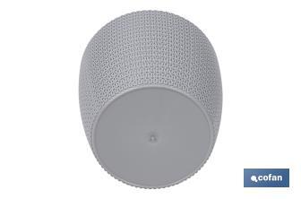 Maceteros decorativos con diseño trenzado | Resistentes a los UV | Material: polipropileno | Disponibles en diferentes medidas y colores - Cofan