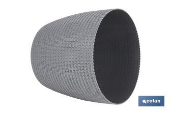 Maceteros decorativos con diseño trenzado | Resistentes a los UV | Material: polipropileno | Disponibles en diferentes medidas y colores - Cofan