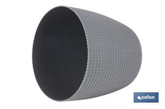 Maceteros decorativos con diseño trenzado | Resistentes a los UV | Material: polipropileno | Disponibles en diferentes medidas y colores - Cofan
