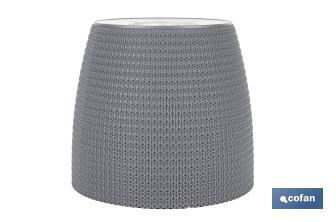 Maceteros decorativos con diseño trenzado | Resistentes a los UV | Material: polipropileno | Disponibles en diferentes medidas y colores - Cofan