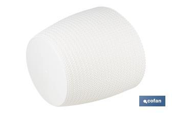 Maceteros decorativos con diseño trenzado | Resistentes a los UV | Material: polipropileno | Disponibles en diferentes medidas y colores - Cofan