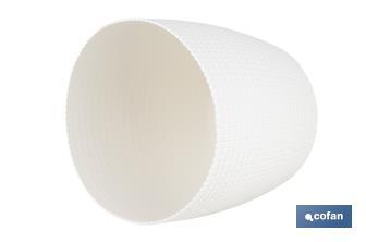 Maceteros decorativos con diseño trenzado | Resistentes a los UV | Material: polipropileno | Disponibles en diferentes medidas y colores - Cofan