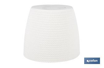 Maceteros decorativos con diseño trenzado | Resistentes a los UV | Material: polipropileno | Disponibles en diferentes medidas y colores - Cofan