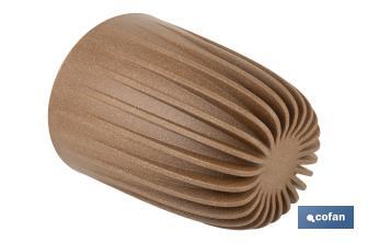 Maceteros decorativos ecológicos | Diseño con rayas en relieve | Tapón de drenaje incorporado | Disponibles en dos colores con diferentes medidas - Cofan