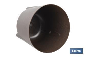 Macetas decorativas con patas | Tapón de drenaje incorporado | Disponibles en color café y crema | Diferentes medidas y capacidades - Cofan