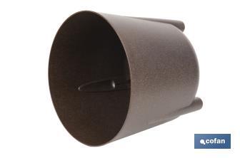 Macetas decorativas con patas | Tapón de drenaje incorporado | Disponibles en color café y crema | Diferentes medidas y capacidades - Cofan