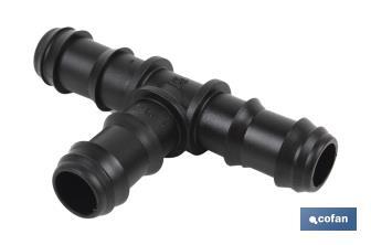 Tee piece hose connector for drip irrigation | Diameter: 16mm | Suitable for drip irrigation systems - Cofan