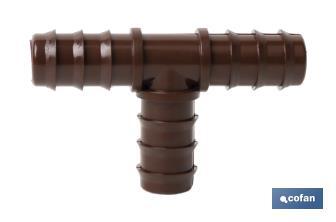 Tee piece hose connector for drip irrigation | Diameter: 16mm | Suitable for drip irrigation systems - Cofan