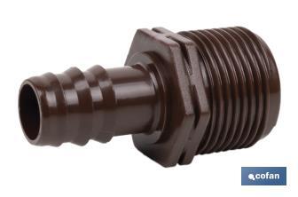 Conector de enlace mixto para riego por goteo o aspersión de rosca 3/4'' | Imprescindible para instalación de riego por goteo - Cofan