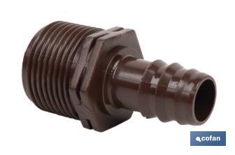 Conector de enlace mixto para riego por goteo o aspersión de rosca 3/4'' | Imprescindible para instalación de riego por goteo - Cofan