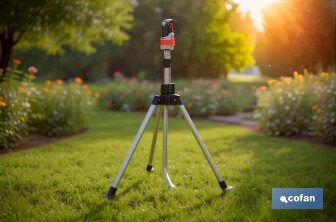 Aspersor 4 posiciones | Con trípode telescópico | Adecuado para el riego de jardines y césped - Cofan