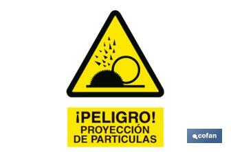 Proyección partículas. El diseño de la señal puede variar, pero en ningún caso se variará el significado de la misma. - Cofan