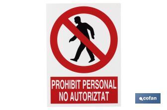 Prohibit personal no autoritat - Cofan