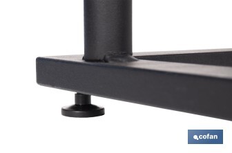Expositor vertical para 7 rollos de hules | Estructura metálica resistente | Color: negro | Organización eficiente - Cofan