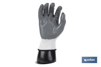 Espositore per guanti | Espositore a mano destra con base magnetica | Realizzato in polipropilene nero - Cofan