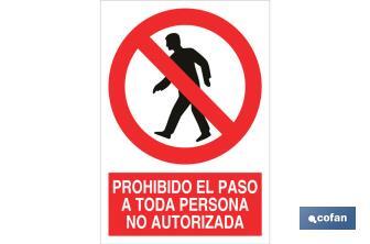 Prohibido el paso a toda persona no autorizada - Cofan