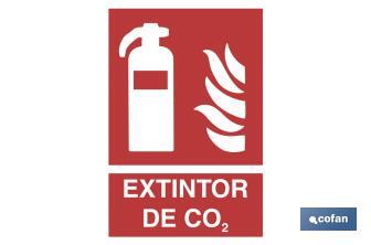 Fire extinguisher CO2. The design of the sing may vary, but in no case will its meaning be changed. - Cofan