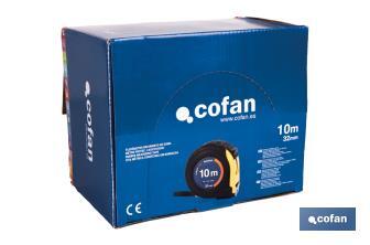 Expositor para flexómetros con protección de goma de Cofan | Incluyen los flexómetros | Varias medidas y capacidades - Cofan