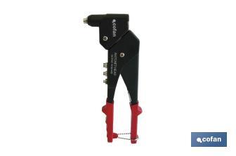 360 swivel head rivet tool | For rivets from Ø2.4 to Ø4.8/5.0mm | Suitable for all types of rivets - Cofan