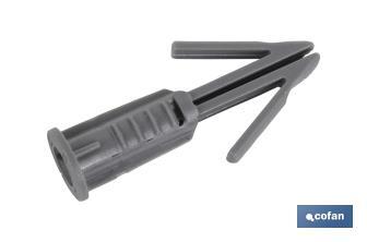 Taco flecha para placas de yeso | Medidas de Ø 6 x 10 mm y  Ø 6 x 17 mm - Cofan