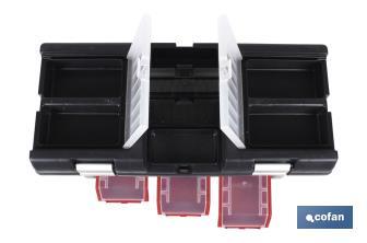 Caja de herramientas de plástico 20" | Modelo semi profesional | Con sistema modular - Cofan