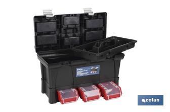 Caja de herramientas de plástico 20" | Modelo semi profesional | Con sistema modular - Cofan