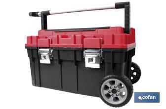 Heavy Duty tool box with two wheels | Deep bottom compartment with high storage capacity - Cofan