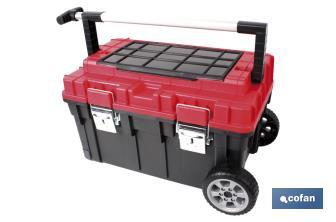 Heavy Duty tool box with two wheels | Deep bottom compartment with high storage capacity - Cofan