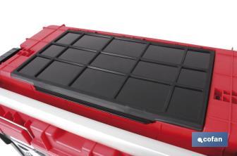 Heavy Duty tool box with two wheels | Deep bottom compartment with high storage capacity - Cofan