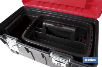 Heavy Duty tool box with two wheels | Deep bottom compartment with high storage capacity - Cofan