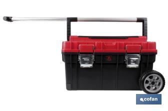 Heavy Duty tool box with two wheels | Deep bottom compartment with high storage capacity - Cofan