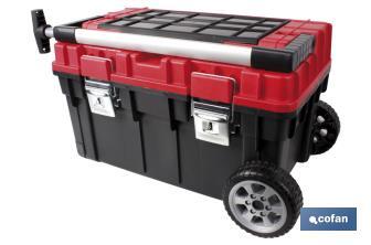 Heavy Duty tool box with two wheels | Deep bottom compartment with high storage capacity - Cofan