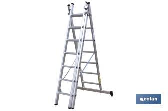 Aluminium ladder 3 steps EN 131 - Cofan