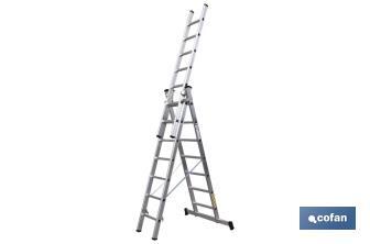 Aluminium ladder 3 steps EN 131 - Cofan