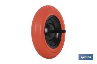 Flat-free wheelbarrow wheel | With Ø20mm axles | For loads up to 140kg - Cofan
