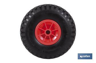 Wheel for hand trucks and sack trucks | With no bearing | Manufactured with flat-free ABS tyre - Cofan