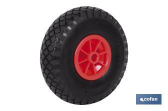 Wheel for hand trucks and sack trucks | With no bearing | Manufactured with flat-free ABS tyre - Cofan