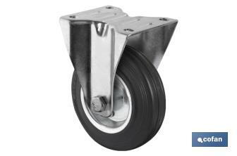 Fixed rubber/metal wheels - Cofan