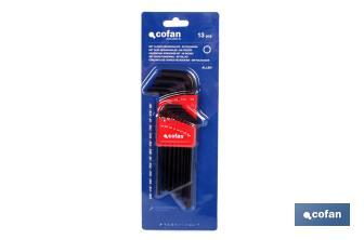 Set de LLaves de Allen de Bola en Pulgadas | 13 piezas | Acero Cromo vanadio - Cofan