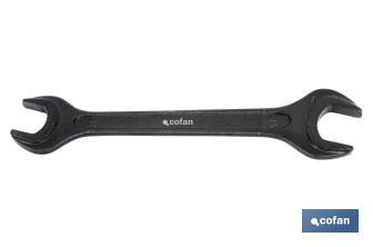 Reinforced double open-end wrench - Cofan