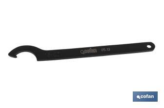 Llave de gancho DIN 1810 | Disponibles para tamaños desde 16-20 mm, hasta 150-165 mm | Fabricadas en acero al cromo - Cofan