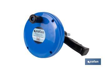 Drum drain auger | Length: 4.6mm | Perfect for unblocking toilets or cleaning drains | Suitable for professional use - Cofan