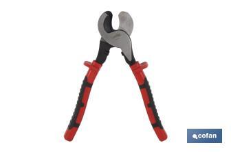 Tenazas cortacables de aluminio y cobre | Para grosores desde 3 hasta 22 mm | Longitud 220 mm - Cofan