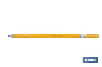 Puntero de construcción sin mango protector | Medidas desde 16 x 200 mm hasta 20 x 500 mm - Cofan