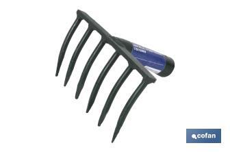 Garden rake forged in special steel | Handle not included | Available in 18 tines - Cofan