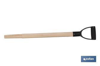 Wooden handle for spade head | Lightweight and comfortable handle | Size: 55mm - Cofan