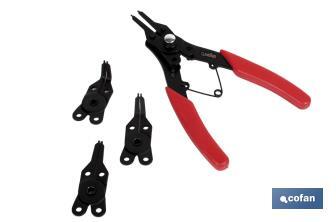 Pliers with interchangeable heads | Includes 4 different multifunctional heads | Length: 256mm - Cofan