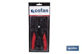 Pliers with interchangeable heads | Includes 4 different multifunctional heads | Length: 256mm - Cofan