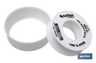 Rolo PTFE de 12mm x 0,076mm - Cofan